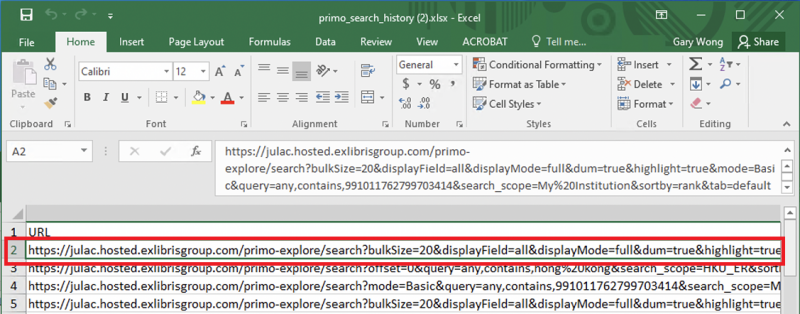 click the URL one-by-one in the Excel file