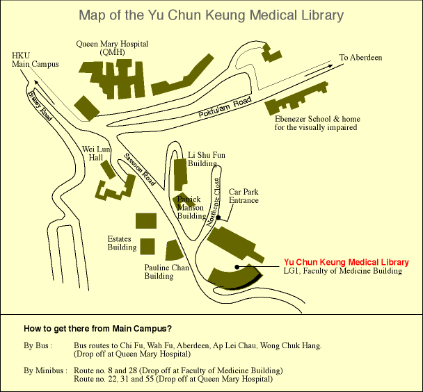 Map of Yu Chun Keung Medical Library