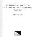 An introduction to the post-tridentine Mass proper