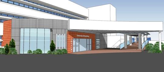 Drawing of the Main Library 2/F entrance